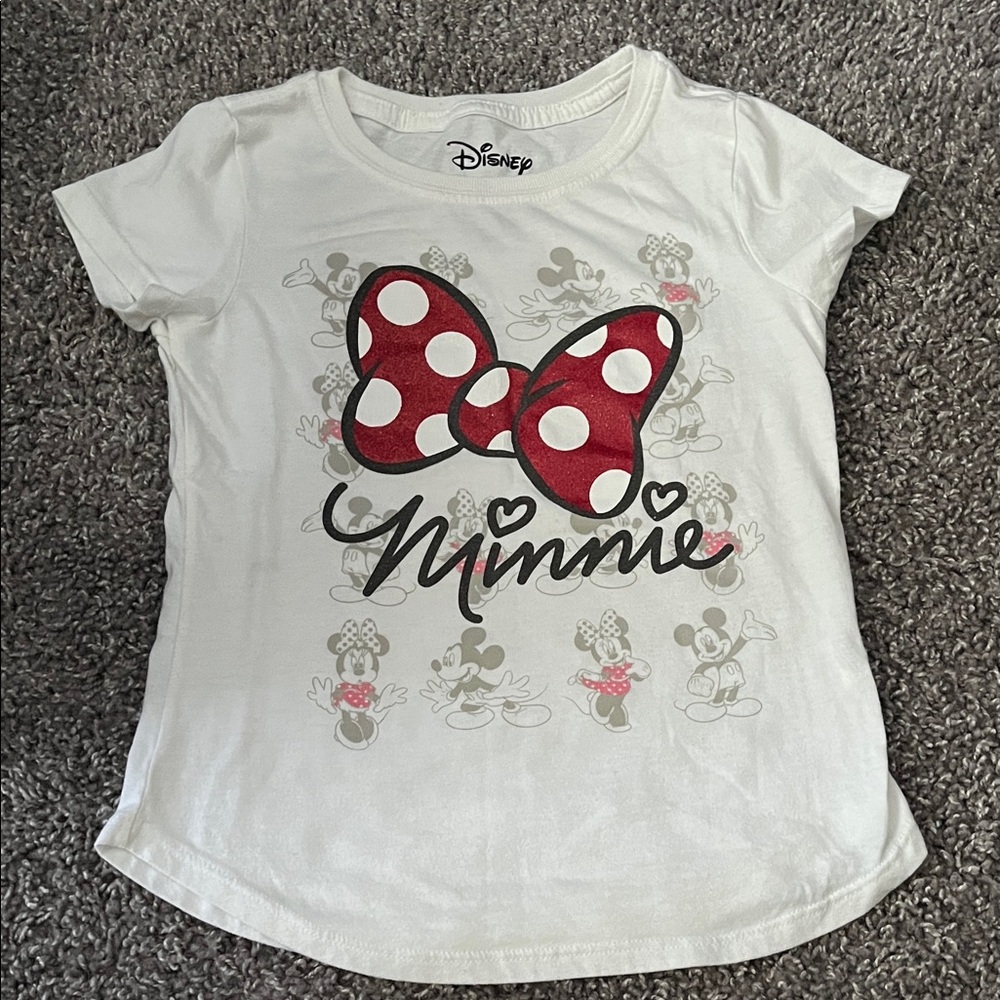 Disney Minnie Mouse White and Red Kids Tee